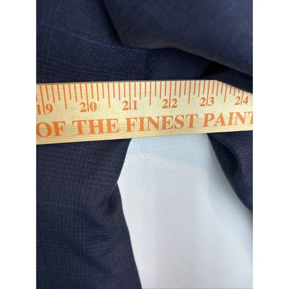 Botany‎ 500 Wool Blazer Size 38R Blue Windowpane Glen Plaid